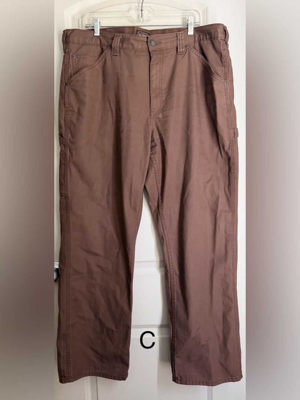 C.E. Schmidt Men Utility Work Pant Brown Relaxed Fit 100% Cotton Workwear 40x32
